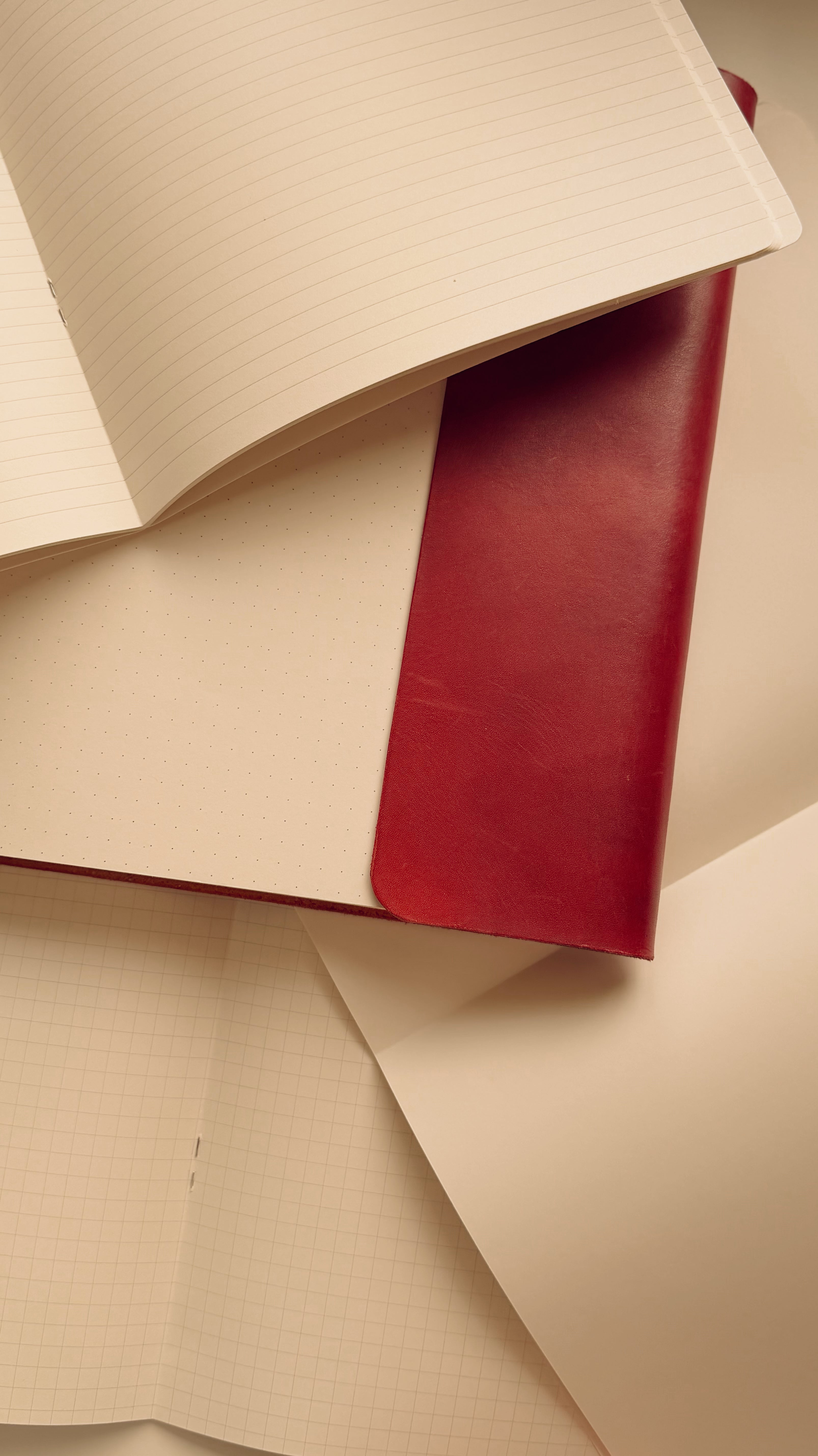 Gallery US Letter refillable leather journal with insert pages