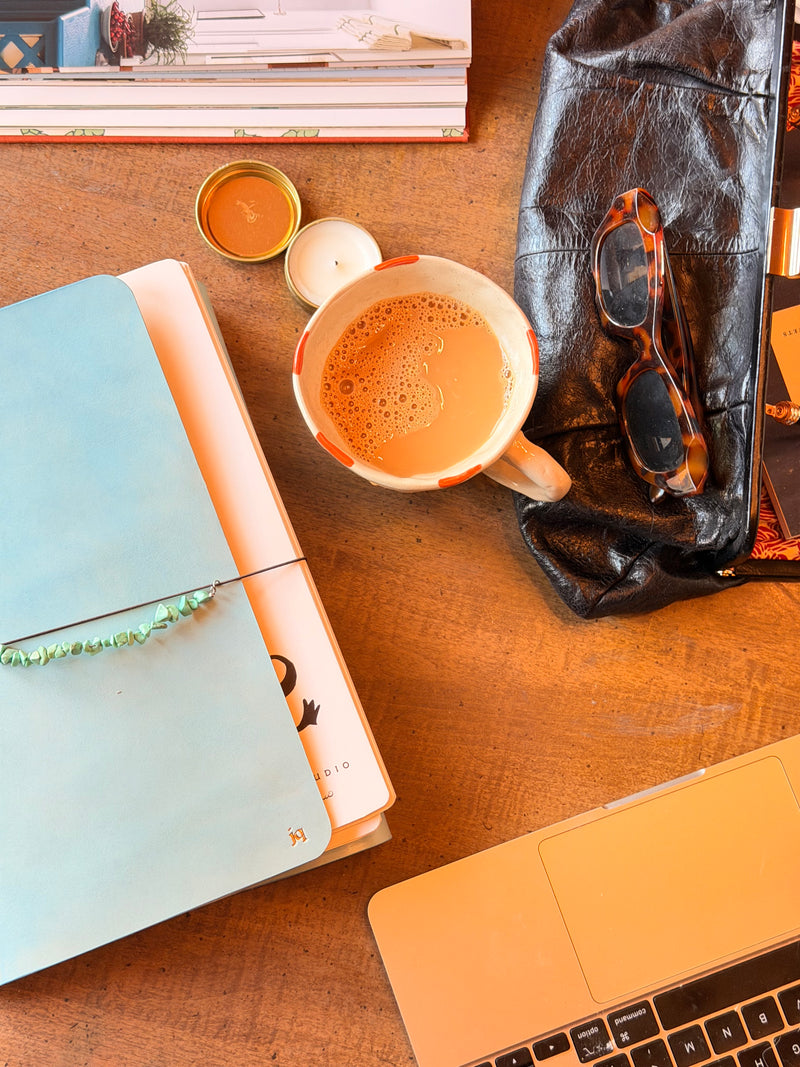 Spizer Studio leather journal lifestyle photo