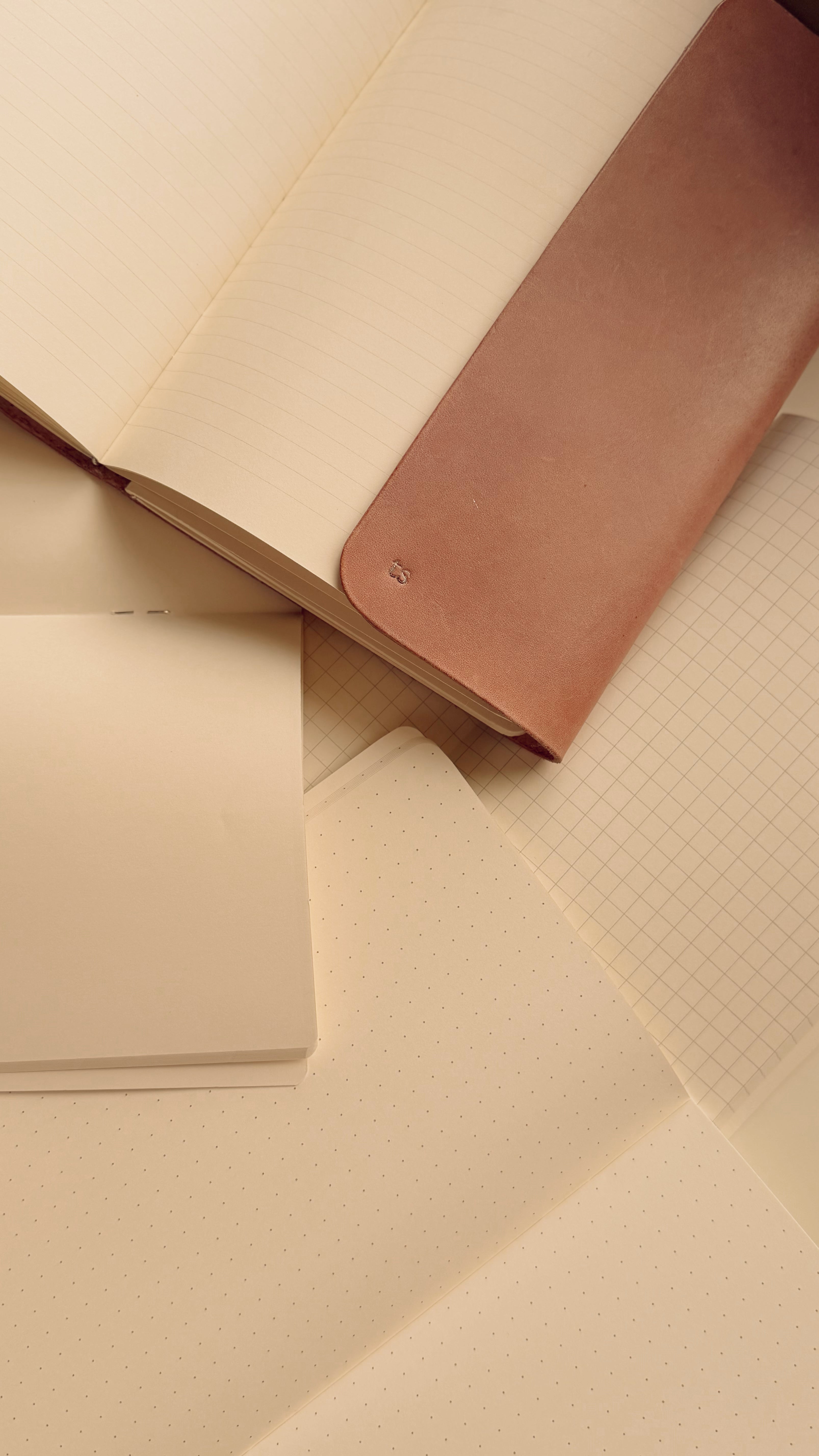Studio A5 refillable leather journal with insert pages