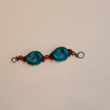 small turquoise stone journal charm
