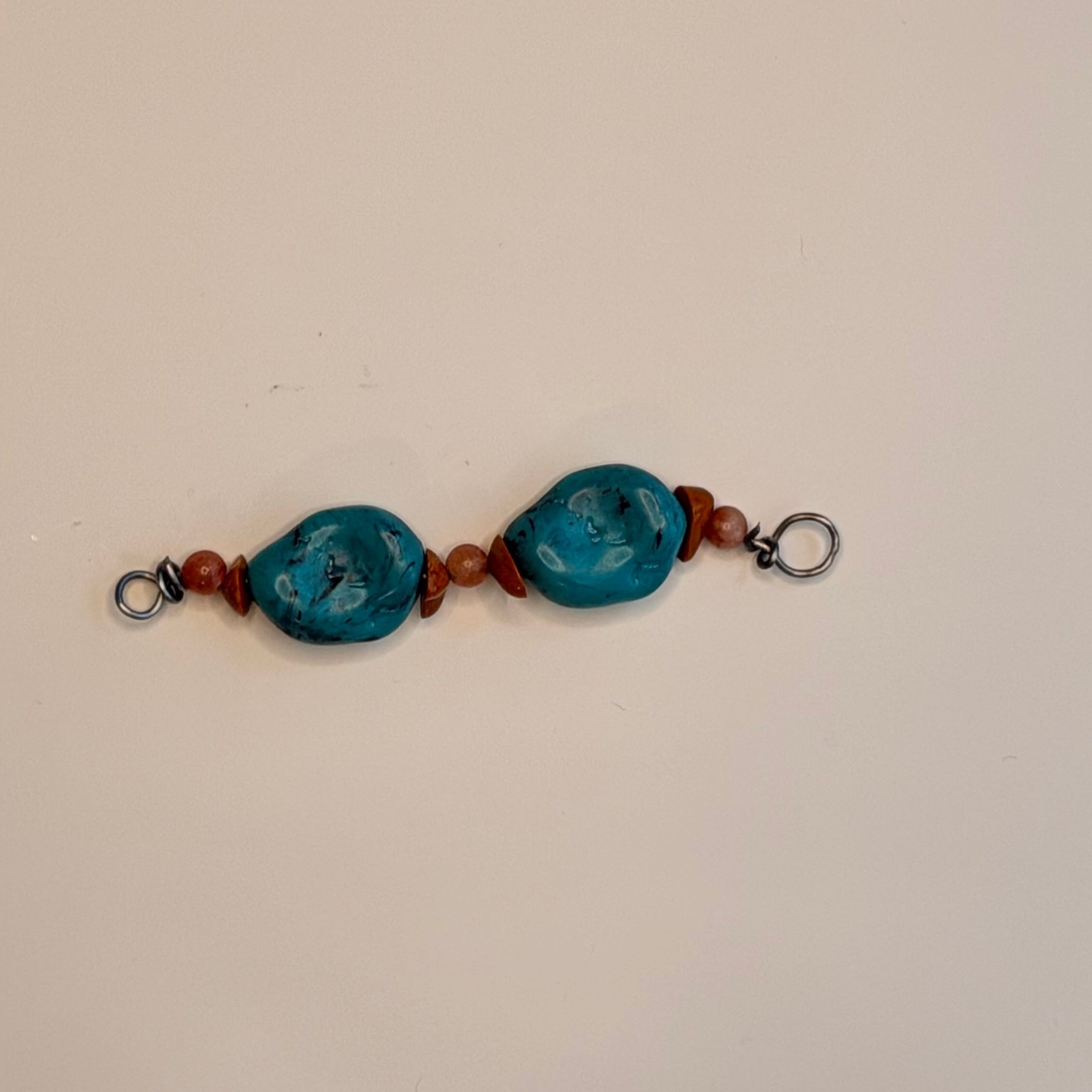 small turquoise stone journal charm